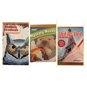 New Adult Activity Books Coloring , Dot to Dot, Mosaics